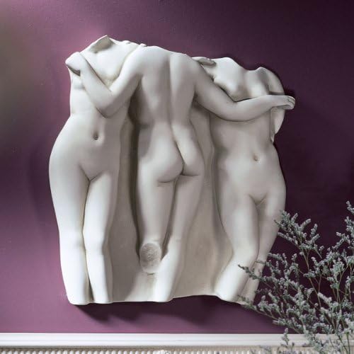 Design Toscano OS69359 3 Graces Wall Fragment - Large Scale - Grey
