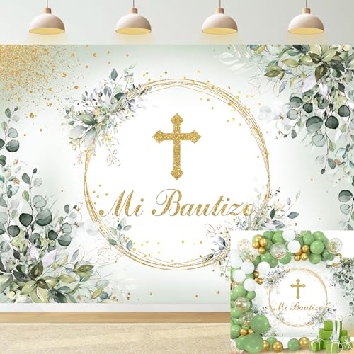 Accessoires de décoration pour fête de baptême Mi Bautizo rapide