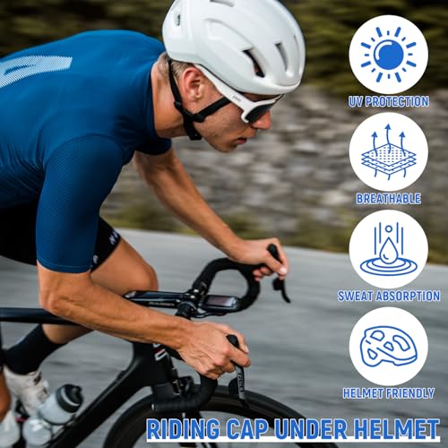 Fahrradmütze Unter Helm, 4 Stück Fahrrad Unterziehmütze, Ddünne Mütze Herren Damen, Atmungsaktiver Eisseidenhut Sommer Sportmütze Multifunktionale Skull Cap, Schlafmütze, Laufmütze,Chemo Kopfbedeckung