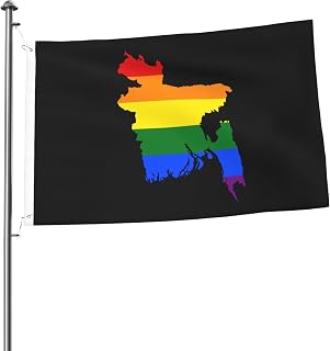 Double Sided LGBT Flag Map Of Bangladesh Flag 2x3 Ft Outdoor Durable Holiday Yard Decoration Flags 2by3 Banner