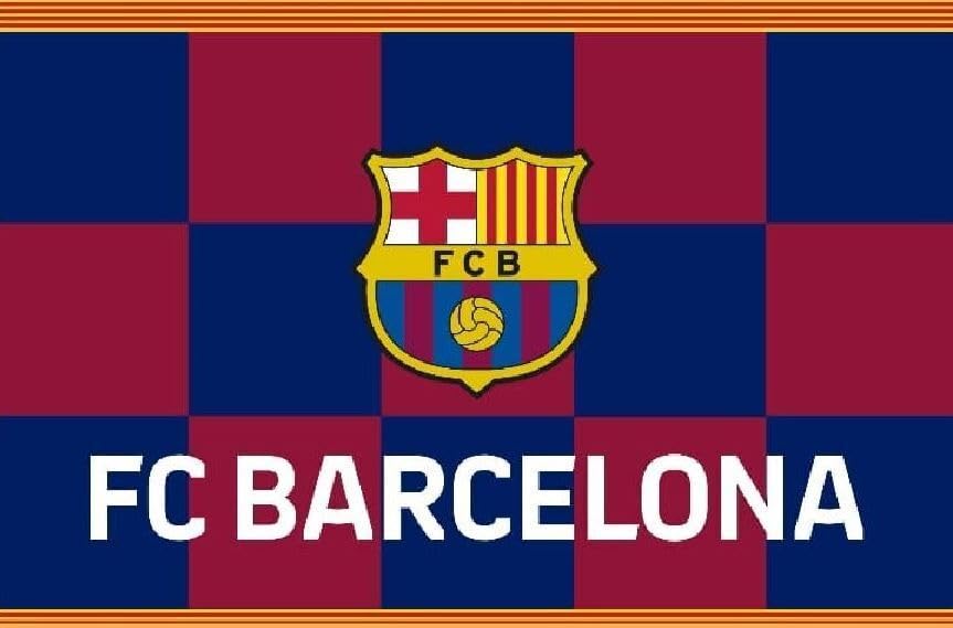 FC Barcelona - Bandera QUADRES - Producto con Lciencia Oficial - 150x100 cm