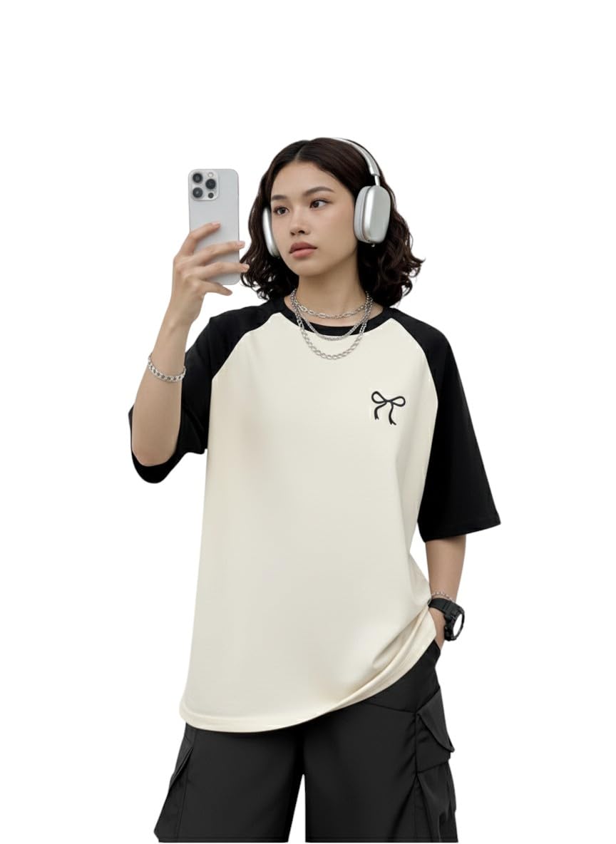 Bounce Back Apparels Ribbon Cotton Printed Long T-Shirt for Women and Girls, Half Sleeve Casual Top, Stylish and Comfortable - Review, Price and Buying Guide