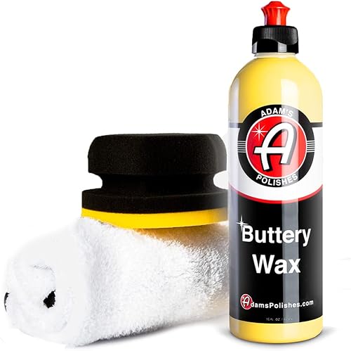 Adam's Buttery - Kit de cera de carnauba pura para detallar el automóvil, cera húmeda líquida después del lavado del coche para brillo, brillo y