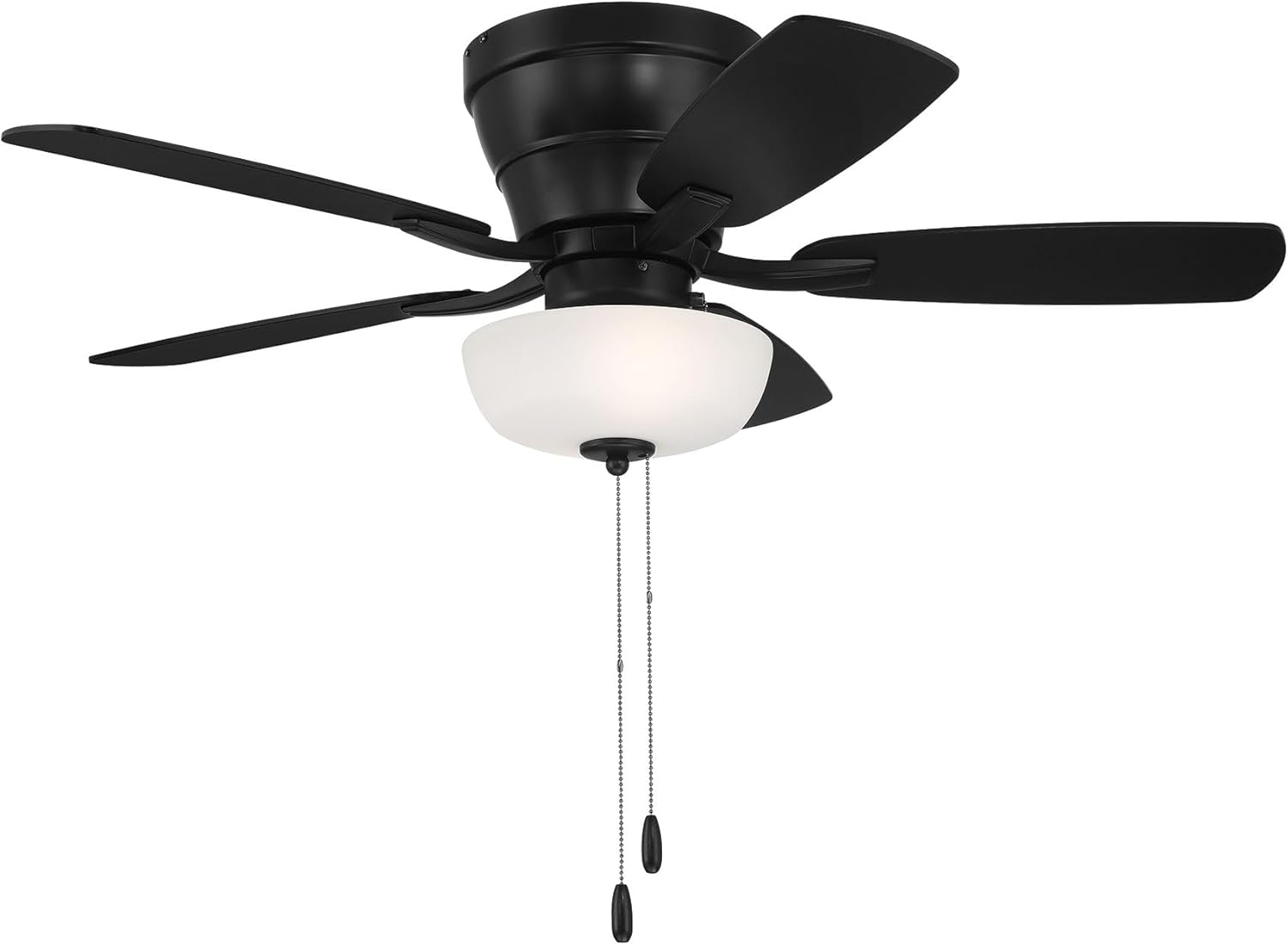 Craftmade 42" Wheeler Indoor Flush Mount 5 Blade Flat Black Finish Ceiling Fan with Single Bowl Light