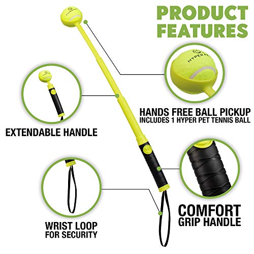 Hyper Pet Dog Ball Thrower Launcher for Dogs 25.5"- Includes 2.5" Tennis Ball for Fetch - for All Breeds