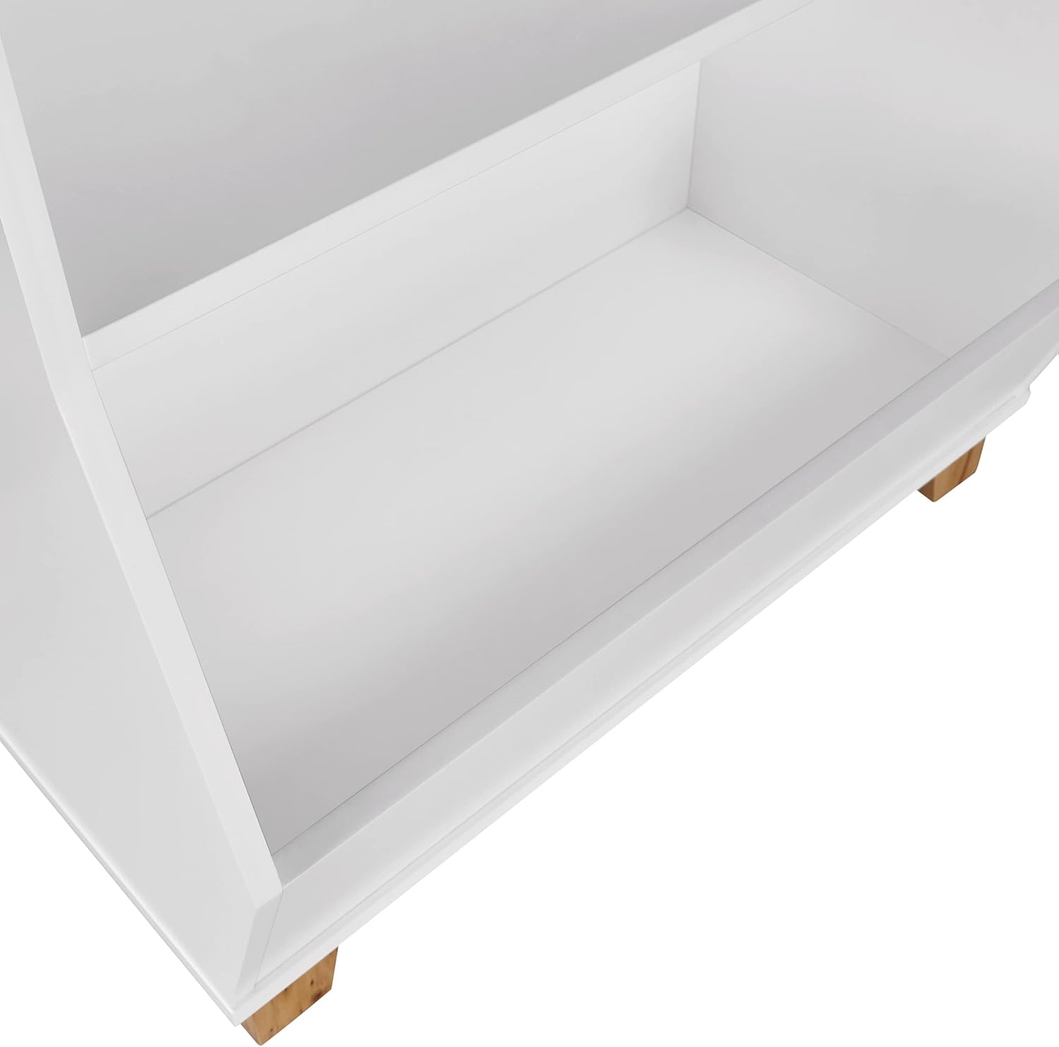 White Adjustable Kids Toy Organizer with Cubes and Storage Bin