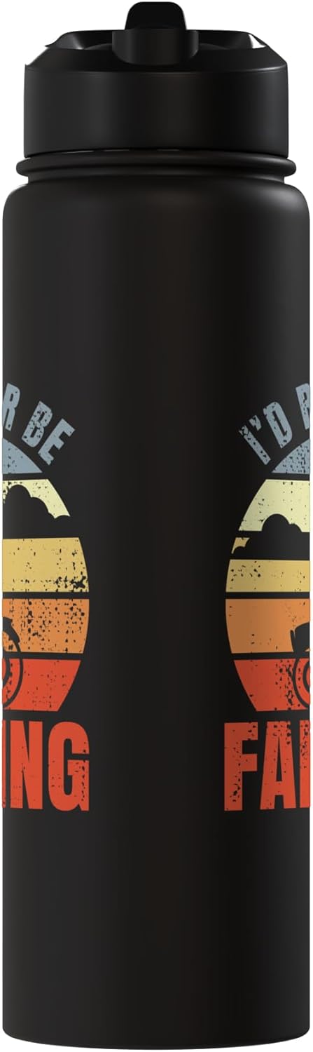 I'd Rather Be Farming Peasant Harvesting Stainless Steel Insulated Water Bottle