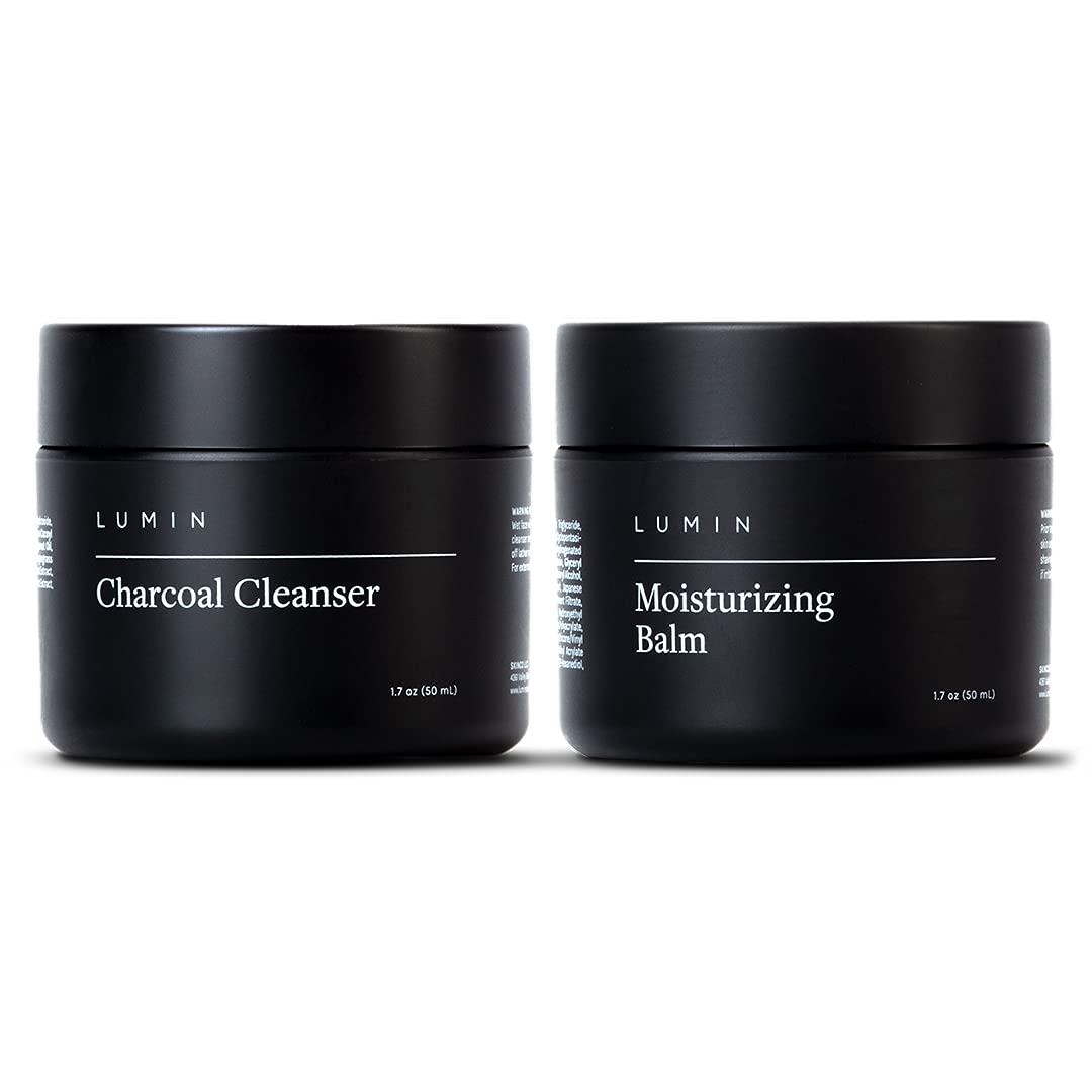 Lumin The Fundamental Duo Set for Men: 2 Piece Kit to Cleanse, Hydrate, and Moisturize Your Skin - Includes Moisturizing B...