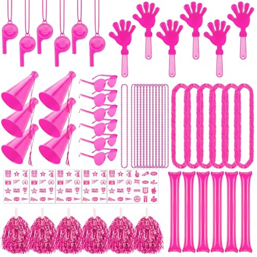 Soulchen 180 Pcs Pink Spirit Day Accessories School Spirit Items
