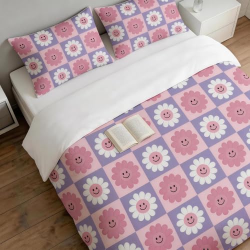 Housse de couette 135x200 microfibre parure de lit 3 pièces 3D - 4