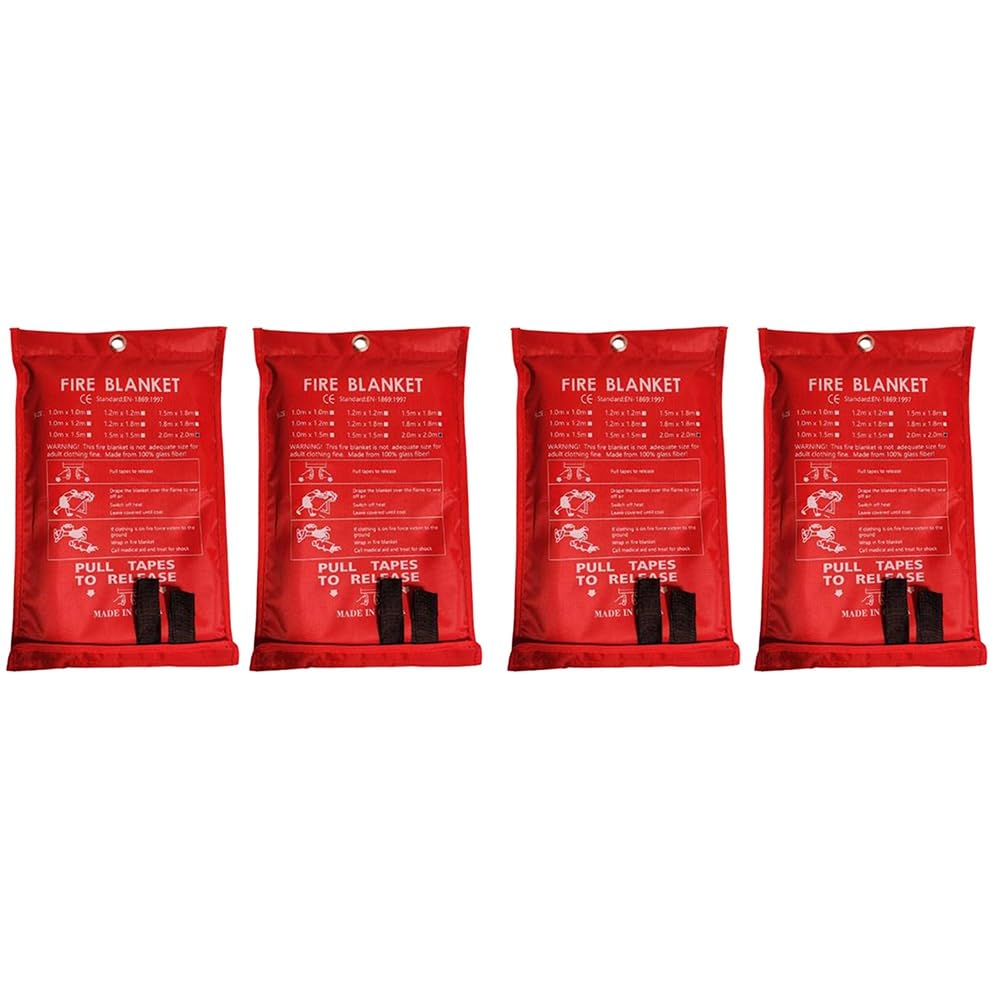 Tlilyy - Manta antifuego de emergencia para cocina, parrilla, chimenea (78,7 pulgadas x 78,7 pulgadas)