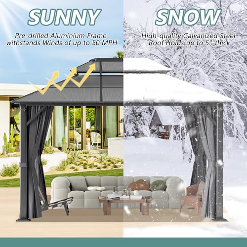 Howsvn HS-PC12 10'X12' Hardtop Gazebo thumb #7