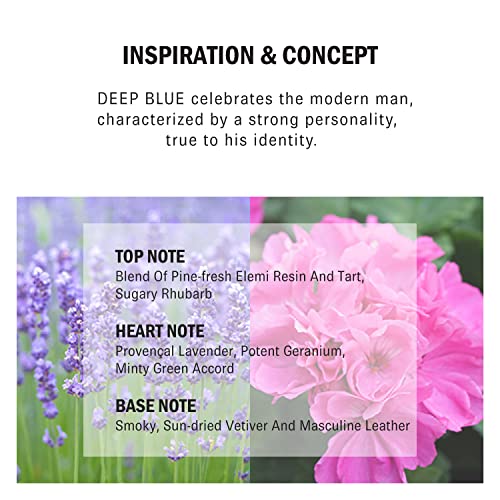 Police Deep Blue By Police - Fragrance For Men - Bold, Refreshing Scent - Top Notes Of Bergamot And Black Pepper - Middle Notes Of Orange Blossom And Nutmeg - Base Notes Of Vanilla - 3.4 Oz Edt Spray #TOP4