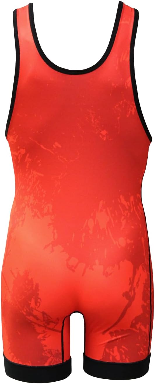 Matman USA The Splatter Reversible Men's & Boy's Wrestling - Weightlifting - Exercise Singlet - Made in the U.S.A.