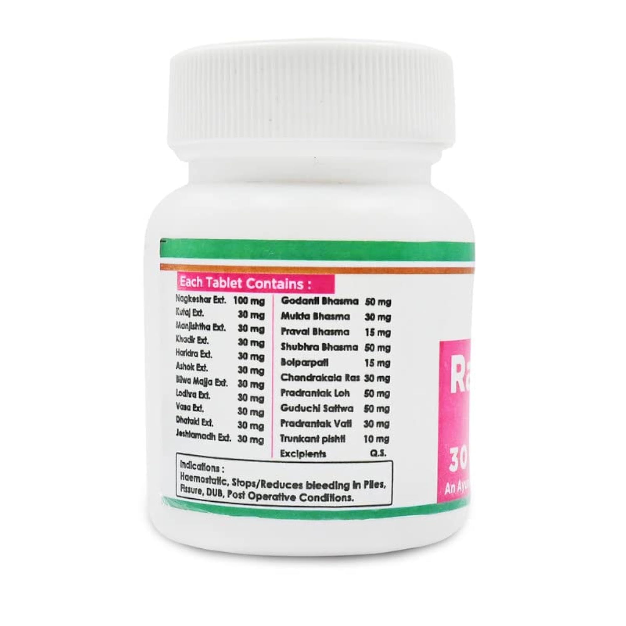 Rain Tree Ayurvedic Stops Bleeding Instantly, 30 Tablets