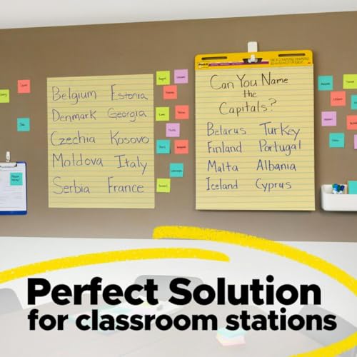 Post-it Super Sticky Easel Pad, 25 x 30 Inches, 30 Sheets/Pad, 4 Pads (561VAD4PK), Yellow Lined Premium Self Stick Flip Chart Paper, Super Sticking Power (561 VAD 4PK) - image 8