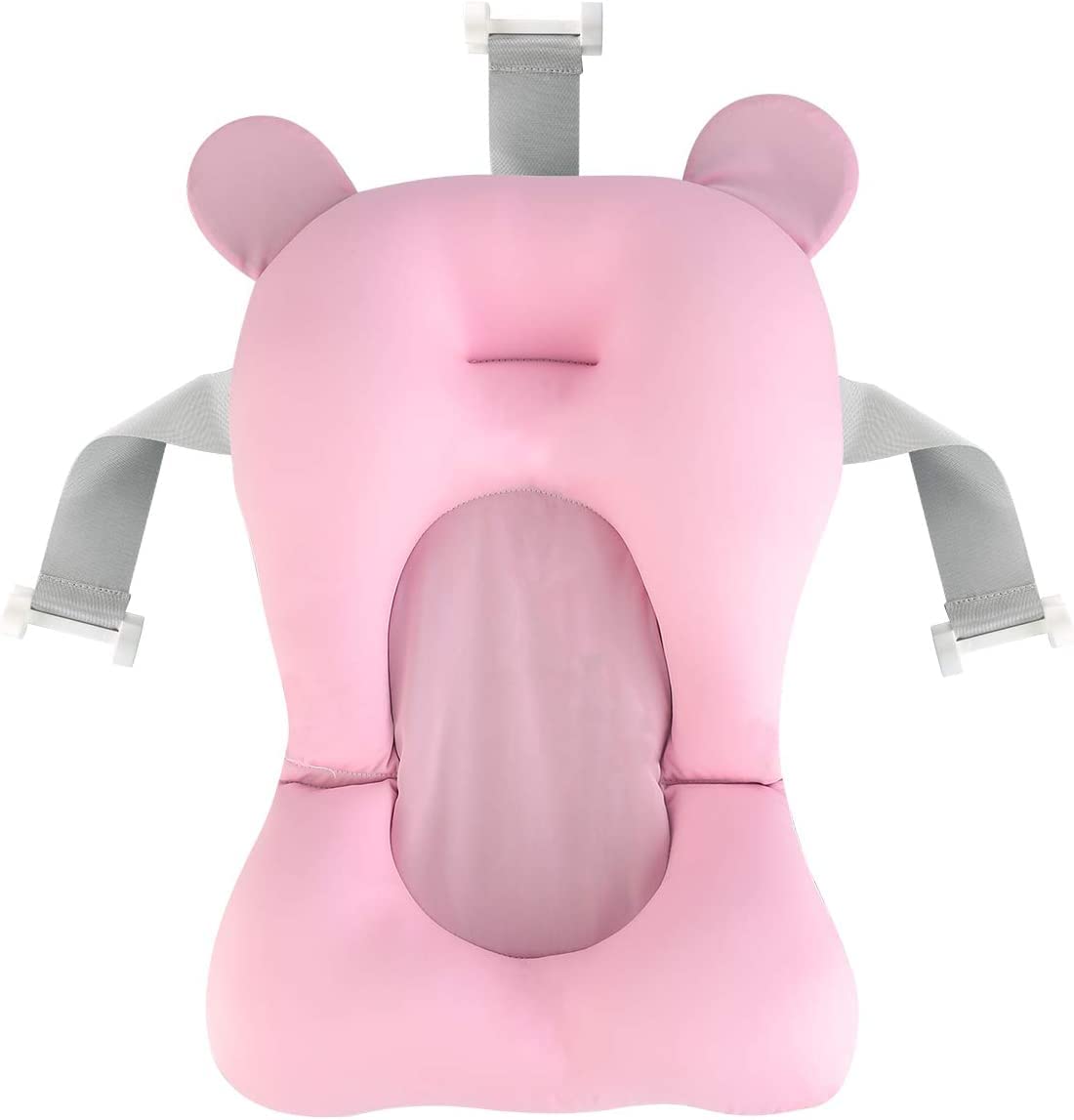 PREMIFY Baby Bath Pad, Adjustable Non-Slip Floating Infant Bath Support Cushion, Baby Bath Pillow for Bathtub, Bath Tub Seat Mat For New Born/Infants Bathing Support, 0-12 Months (Pink)