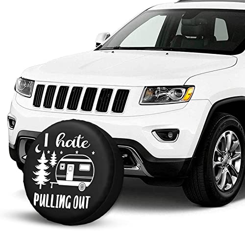 Image of I Hate Pulling Out Spare Tire Cover Waterproof Dust-Proof Universal Wheel Camper Rv Spare Tire Cover Fit for RV Trailer Truck SUV Rav4 Motorhome Travel Trailer Accessories 17 inches