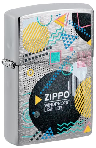 Zippo Retro Design Encendedor Metal Brushed Chrome miniatura 1
