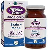 Vital Planet - Intense Care Brain & Mood Probiotics, Prebiotics, Postbiotics, Parabiotics, Complete 4-in-1 Refrigerated Supplement for Adults, 65 Billion CFU, 67 Strains, Digestive and Immune, 30 ct
