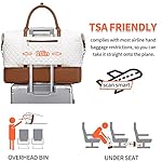 Weekender Bag, Large Travel Duffel Bag for Women, Carry on Overnight Bag with Shoe Compartment and Toiletry Bags - Image 5