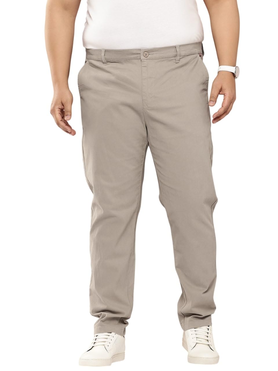 thomas scott Men's | Smart | Plus Size | Regular Fit | 100% Cotton | Solid | 5 Pockets | Woven | Chinos | Trouser-picture-36