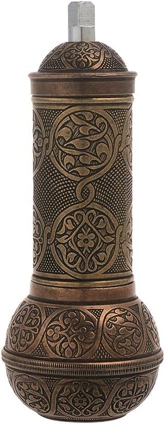 LaModaHome Copper Manual Hand Grinder Mill for Turkish Greek Arabic Coffee Beans & Spice Pepper Salt, Brass