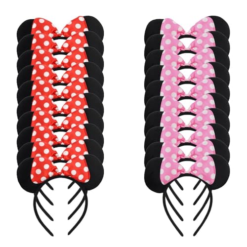 Diademas de ratón cómodas que no aprietan pack de 20 orejas de tela de lujo para niños