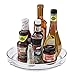 CHENEVER Plateau Tournant Placard en Plastique, 23 × 23 × 3.6 cm Organisateur de Placard Étagères Rangement Cuisine Plateau Tournant Epices pour Placard Frigo