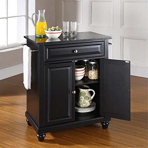 Ergode Durable Solid Hardwood Kitchen Island | Elegant Raised Panel Doors | Ample Storage Space