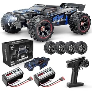 1:14 Scale RC Cars for Adults, 60KPH High Speed RC Truggy, 4X4 Off-Road Remote Control Truck, Waterproof Electric Car with 2S Battery, All Terrain RC Vehicle for Snow, Sand, Beach & Rocky Surfaces