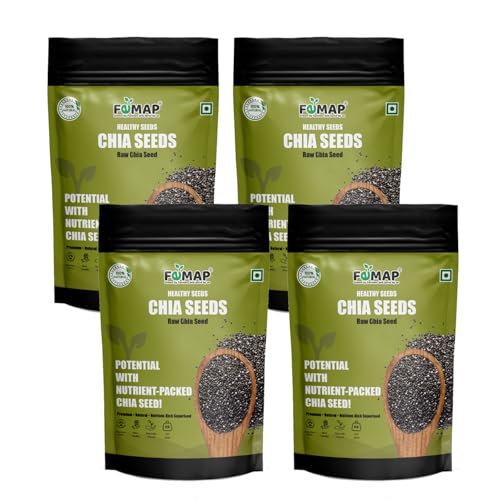 Image of Femap Chia Seed Premium Raw Chia Seeds (500g) | 100% Organic & Raw Superfood | High in Omega-3 (ALA), Protein & Dietary Fiber | Perfect for Weight Loss, Digestion & Heart Health | 500 Gram Pouch (1.0kg)