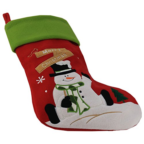 Wewill Classic Christmas Stockings Set Of 2 Santa, Snowman Xmas Character 17-Inch (Style 1) #TOP2