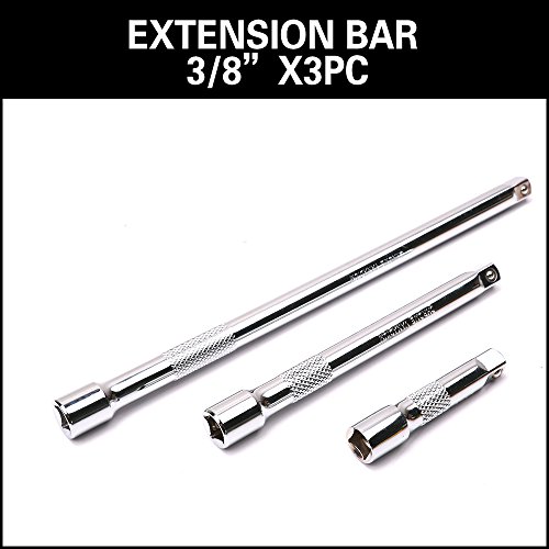Image of 9-Piece Socket Extension Bar Set, Ratchet Extension Bar Set,1 /4 inch, 3 /8 inch, and 1 /2 inch Impact Drive Socket, Drive Tool Accessory, CR-V Steel Storage Tray