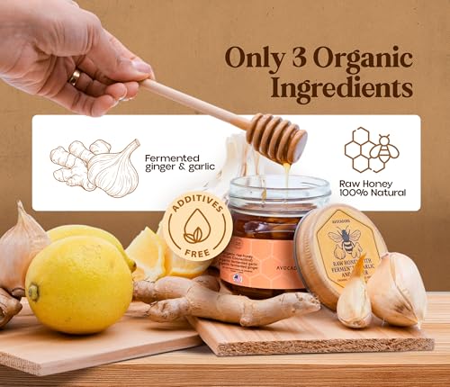 Miel Orgánica Raw con Ajo y Jengibre Fermentados 8 oz miniatura 3