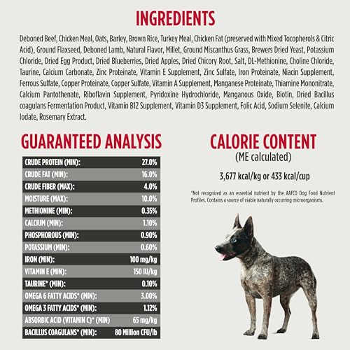 Nulo Frontrunner Ancient Grains High-Protein Dog Food, Beef, Barley, & Lamb Recipe- Natural Dry Dog Food with Probiotics, Grain-Inclusive Kibble for Adult Dogs, 5 lb Bag - Image 5