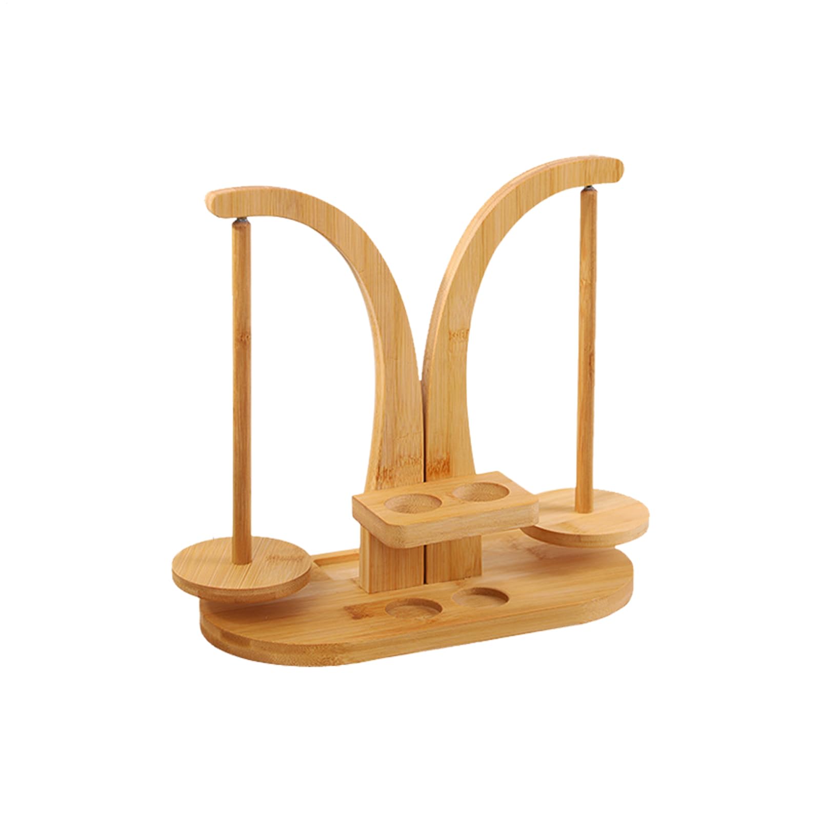 Soporte magnético para ovillos de madera: Rodillo giratorio para artesanía en casa