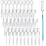 Akamino Lot de 100 pipettes compte-gouttes de 10 ml, 30 cm de long, pipettes de transfert ...