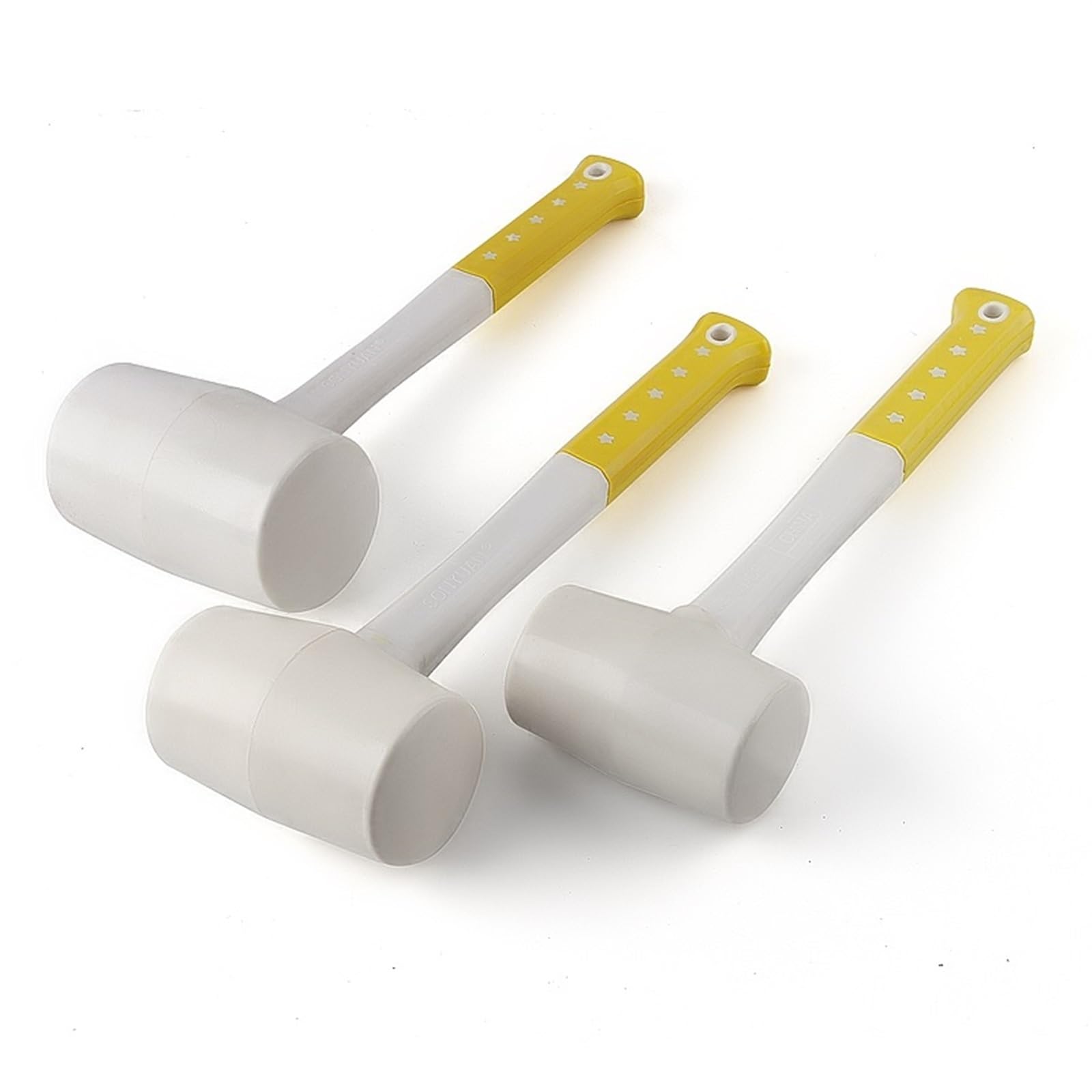 młotek gumowy, 1 szt. 55 mm 60 70 średnicy Wytrzymały biały gumowy młotek ceramiczny do klejenia płytek plastikowych Młotki instalacyjne z uchwytem antypoślizgowym(60mm Diameter)