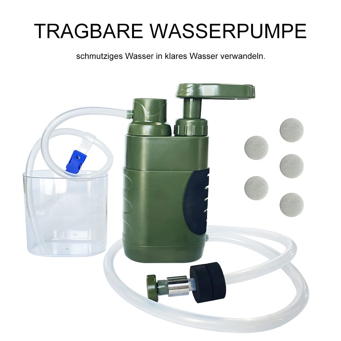 TUEWANR Waterfilter voor buiten, 0,01 micron waterfilter, 4