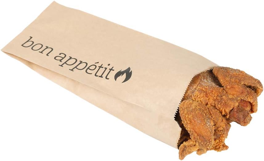 Restaurantware Bag Tek 4.5 x 11.6 Inch Foil Food Bags 100 Pint Size Hot Dog Wrappers - Greaseproof Non Vented Kraft Paper Hot Food Wraps Disposable For To Go Meals
