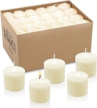 Bulk Voting Candles, Small Candles, 8-Hour odorless, Smoke-Free, no Dripping Wax, for Weddings, Birthdays, Parties, Home Decor (72 Sticks, 1.25 inches, Ivory Color)