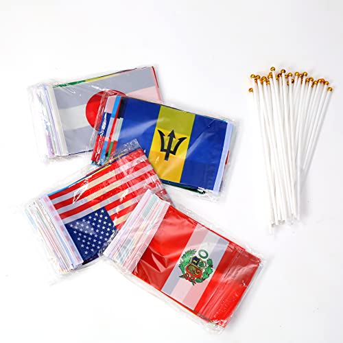 200 Countries Flags, Small Flags Of The World, International Flags On Sticks, Multicultural Around The World Party Decorations, Office Desk History Classroom Decor #TOP3
