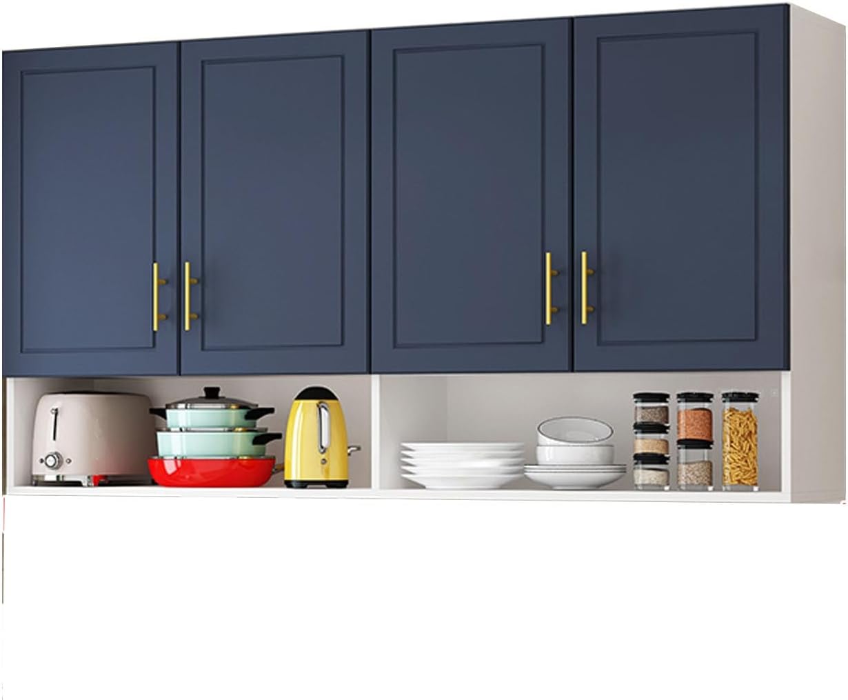 Wall Cabinet with Doors for Kitchen Storage, Kitchen Walls Cabinets Storage, Wall Mounted Kitchen Cabinets with Doors and Shelves, Wall Mount Cabinets for Bathroom Living Room,A-120*32*80/47.2*12.