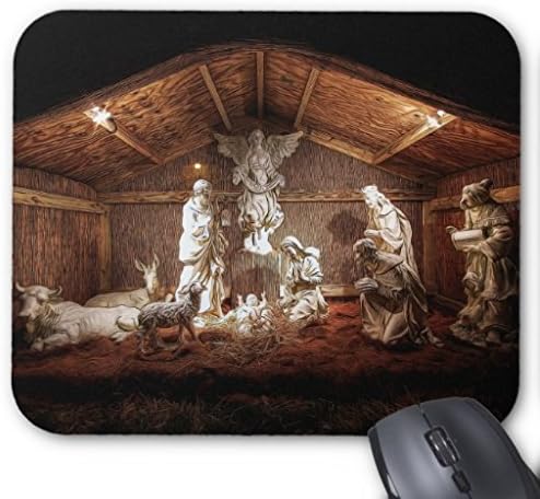 Christmas Baby Jesus Rectangle Non-slip Rubber Mouse Pad 9"x 7"
