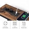 MAHANCRIS Tavolino Console da Ingresso, Tavolino da Divano Lungo 180 cm, Tavolino in Stile Industriale con Prese USB, per Ingresso, Corridoio, Entrata, Soggiorno, Marrone Vintage e Nero ACTHR18UE01 #3
