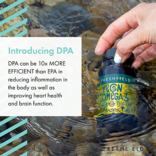 Freshfield Vegan Omega 3 Dha Supplement: Premium Algae Oil, 2 Month Supply, Plant Based, Sustainable, Premium And Mercury Free. Better Than Fish Oil! Supports Heart, Brain, Joint Health - W/ Dpa #TOP4