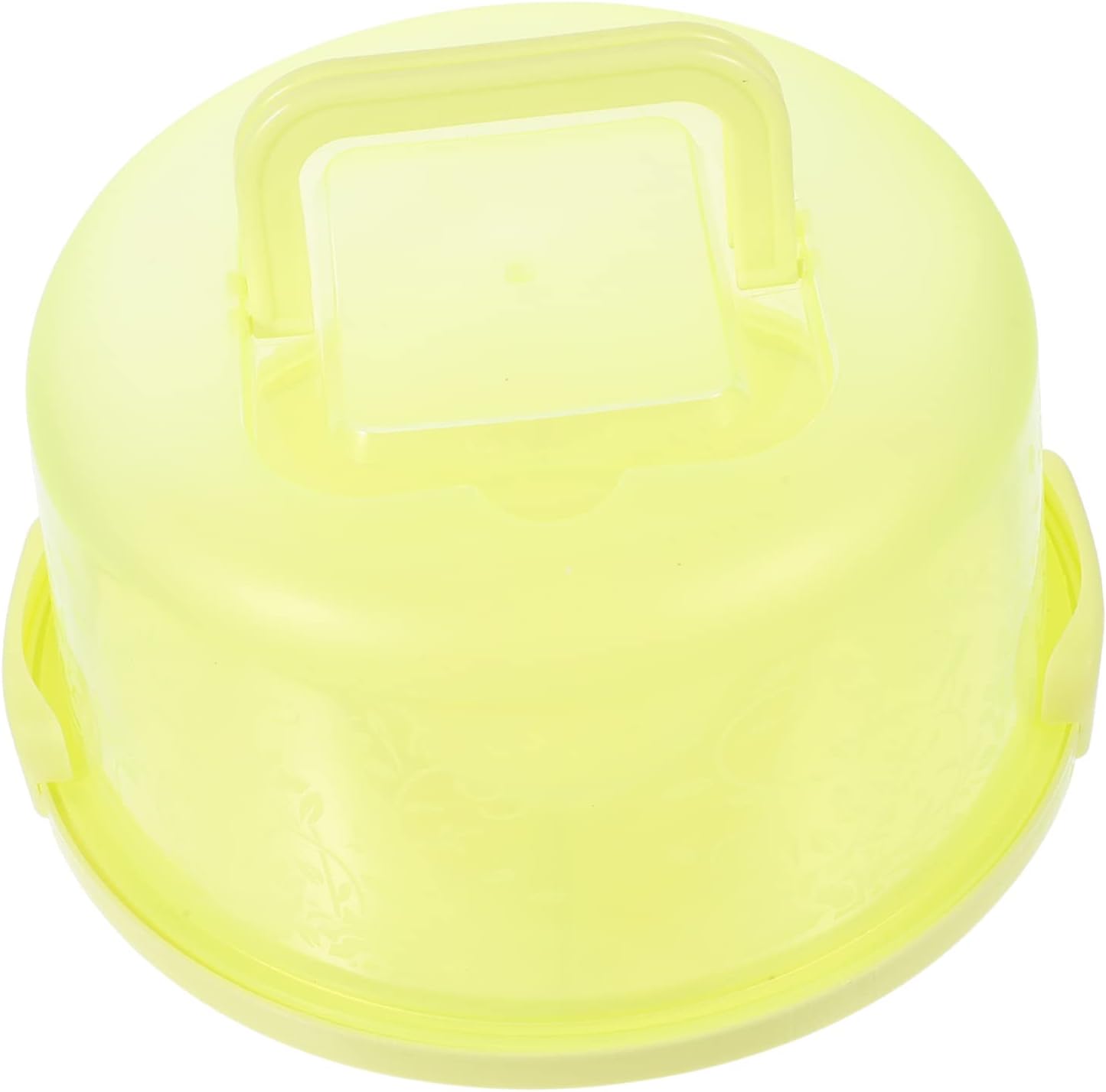 Unomor Portable Cake Carrier Box with Lid and Handle, Green Plastic