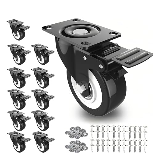 Opiniones y reviews de Juegos de muebles comprados en linea. 43 RONLAOD Ruedas para Muebles Pesados,Juego de 12 Ruedas Giratorias de 2' (50 mm) y 360° para Muebles Con Freno y 48 Tornillos, Carga Máx 280 kg,Ruedas Universales para...