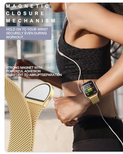 Image of Original Stainless Steel Milanese Loop Compatible with Apple Watch Band 38mm 40mm 41mm 42mm 44mm 45mm 46mm 49mm, Magnetic Clasp Band for iWatch Series 11 10 9 8 7 6 5 4, SE 3 2 1 Ultra3 2, Women & Men